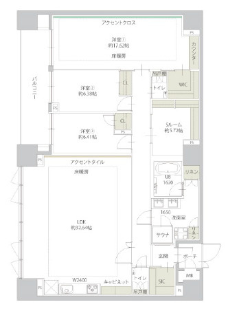 プレジオ谷町の間取り