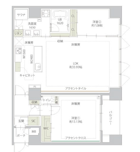 プレジオ谷町の間取り