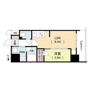 ルネフラッツ松屋町駅前の間取り