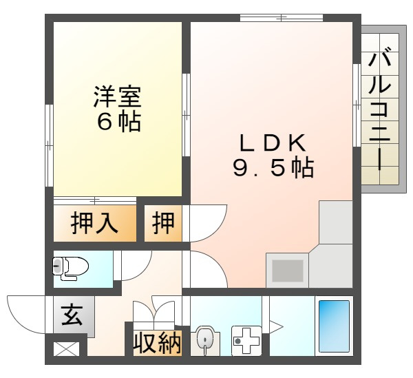 レジデンス南別府の間取り