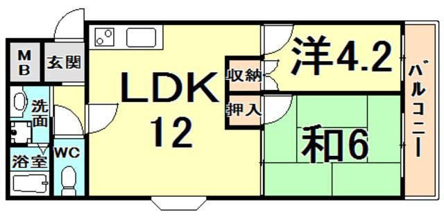 フェリエ甲子園の間取り