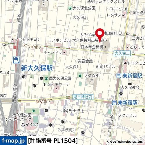 メゾンエクレーレ新宿西戸山の地図