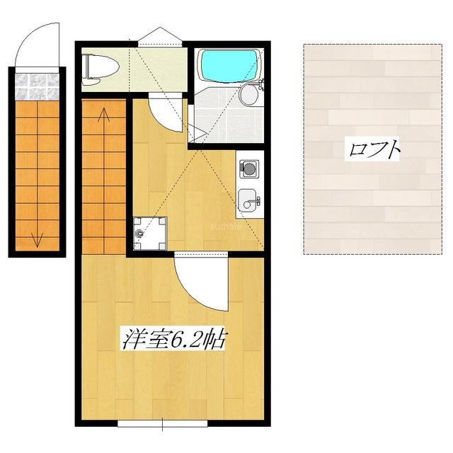 ＣＡＳＡ北赤羽の間取り|ロフトのあるお部屋です