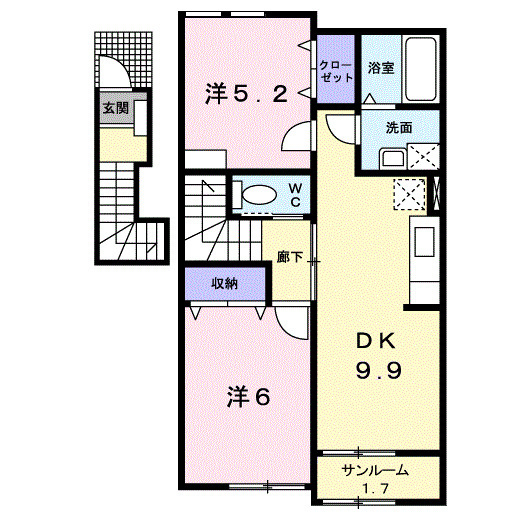 ハ－プシティ　デュオの間取り