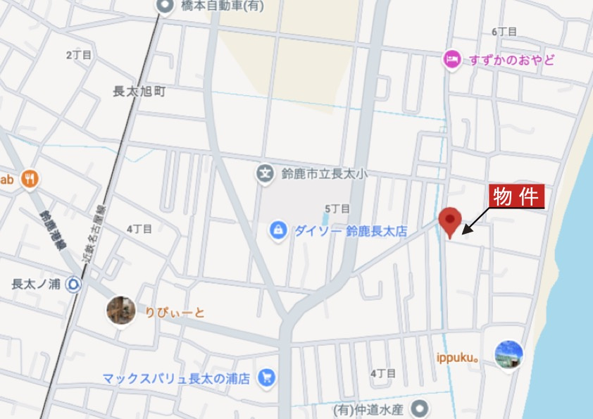 鈴鹿市長太旭町6丁目《1号棟》の地図|広域Map