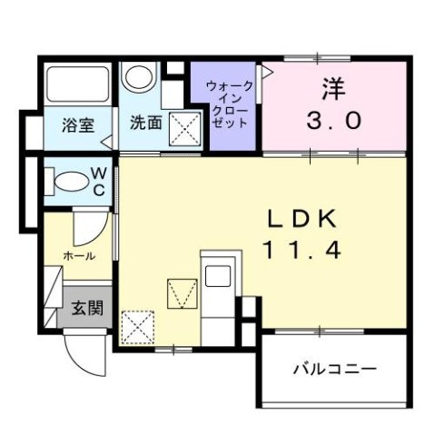 【間取り】 | ラ　ルミエール　メゾンⅧ