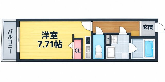 【間取り】 | グランパシフィック玉出