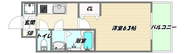 大阪市淀川区西三国４丁目の賃貸マンションの間取り