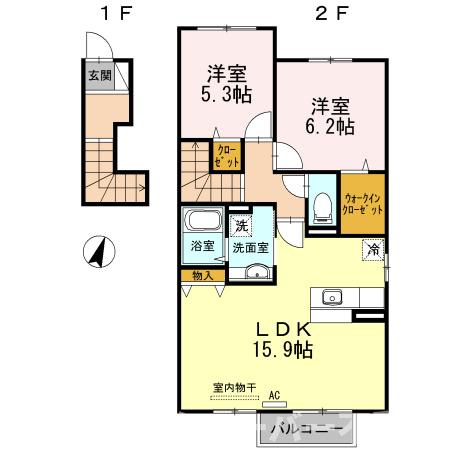 ヴェルデ柞原の間取り