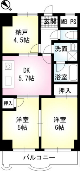 【間取り】 | 音金六郷マンション