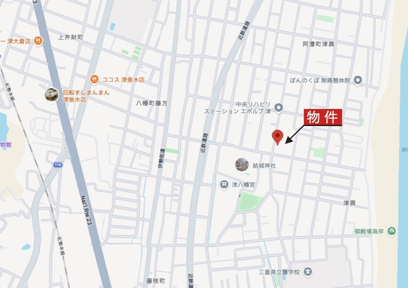 津市藤方《1号棟》の地図|広域Map