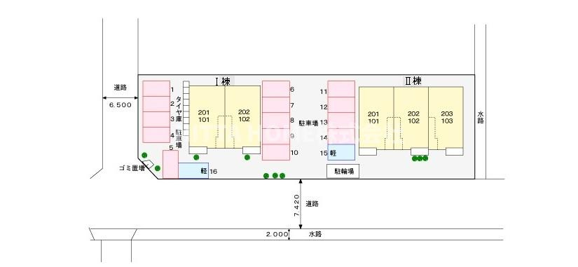 フロレアルⅡの区画図