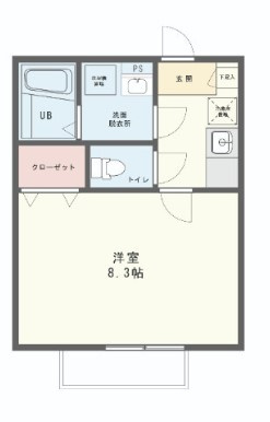 松戸市久保平賀のアパートの間取り