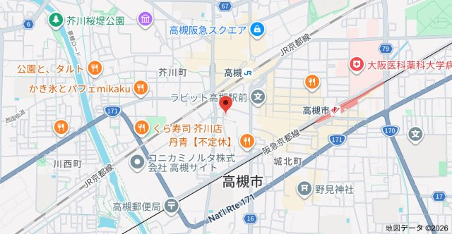 クラッシィ高槻の地図