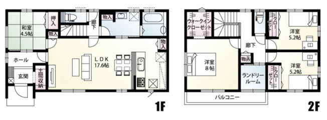 【間取り】 | 羽生市大字上岩瀬　新築戸建　全7棟　5号棟