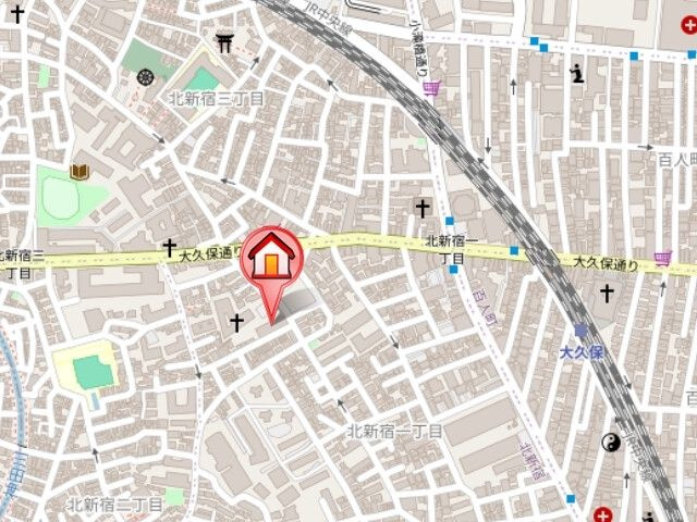 レジディア北新宿の地図