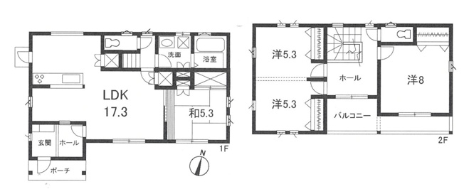 【間取り】 | 毛呂山町下川原　中古戸建