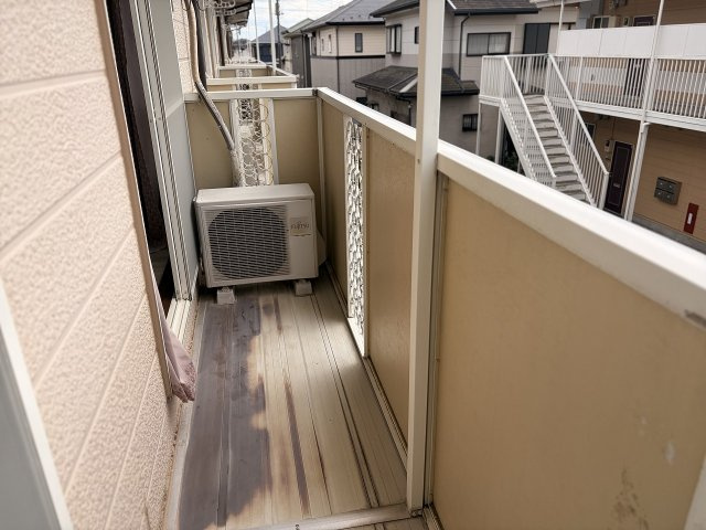 萬寿シティBのバルコニー