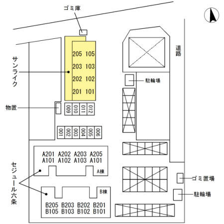 サンライクの区画図