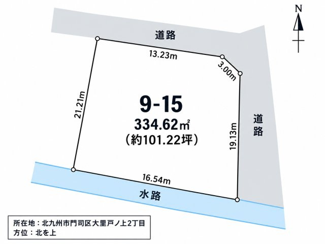 大里戸ノ上2丁目売土地の土地図