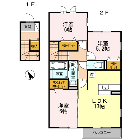 【間取り】 | 松籟軒　A棟