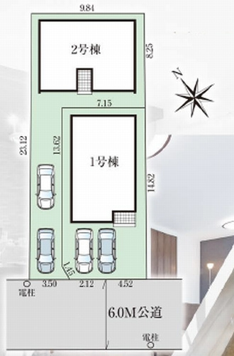 【仲介手数料０円】相模原市中央区星が丘10期　新築一戸建て　全2棟の区画図|相模原市中央区星が丘10期　新築一戸建て　全2棟
