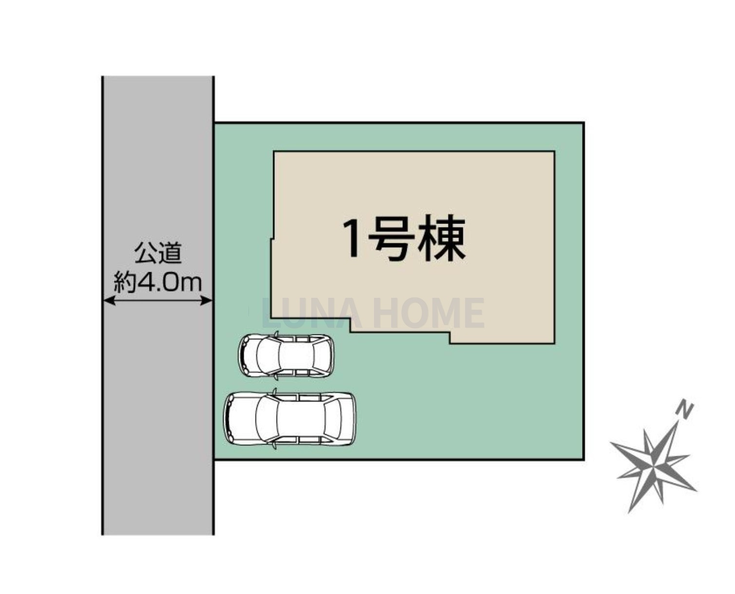 牛久市栄町６丁目　新築戸建の区画図