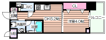 【間取り】 | エレガントレジデンス中之島