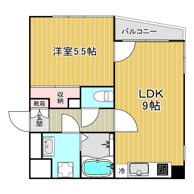 川崎市中原区上丸子八幡町の賃貸マンションの間取り