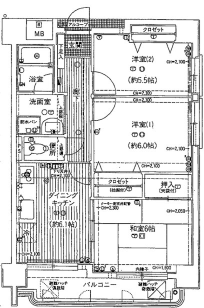 クラウンハイム塚本の間取り