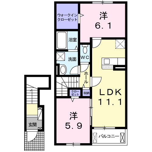 ティーダ水巻　Ｂの間取り