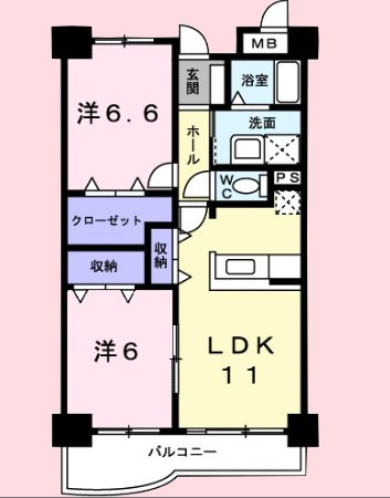 サンライズ桶川西の間取り