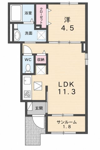 リヴェール　美しが丘　Ｂの間取り