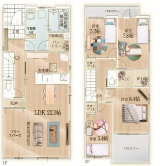 【間取り】 | 名古屋市西区南堀越1丁目1609【仲介手数料無料】新築一戸建て　2号棟