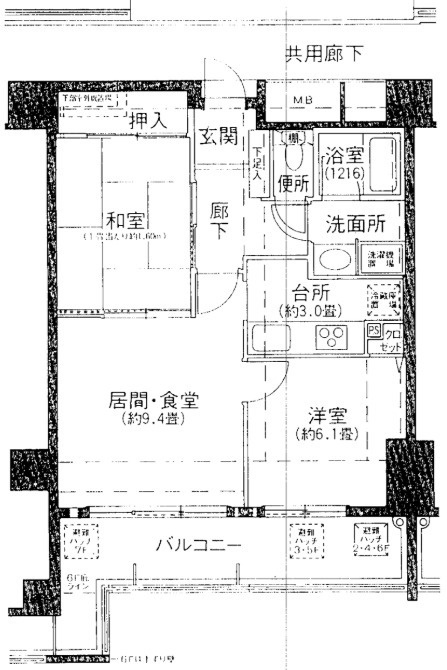 上本町東シティハウスの間取り
