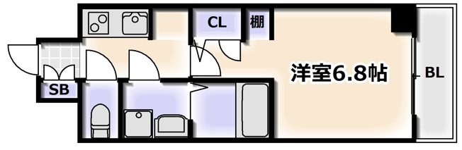 【間取り】 | S-RESIDENCE難波大国町Uno