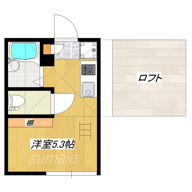 AZEST-RENT浮間舟渡Ⅱの間取り|3.8帖のロフト付♪
