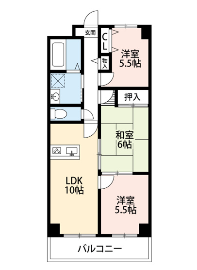 【間取り】 | 天神山マンションI号館