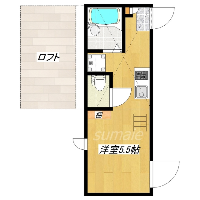 AZEST-RENT浮間舟渡Ⅱの間取り|4.4帖の広いロフト付♪