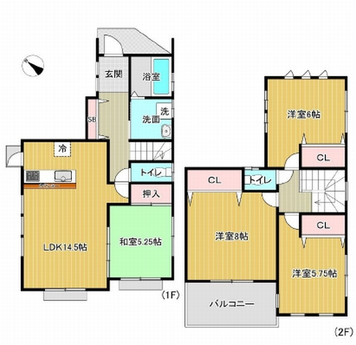 【仲介手数料０円】相模原市南区大野台1丁目　中古一戸建ての間取り|相模原市南区大野台1丁目　中古一戸建て