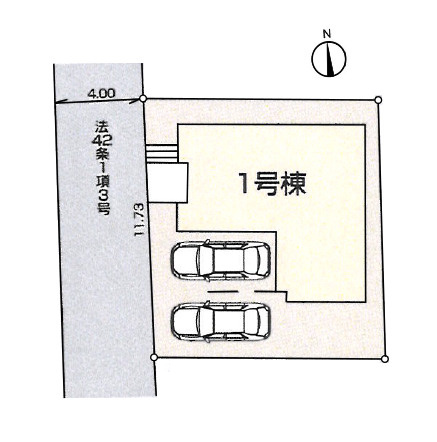 練馬区桜台3丁目　プイレミアム仕様　長期優良住宅　限定1棟の区画図
