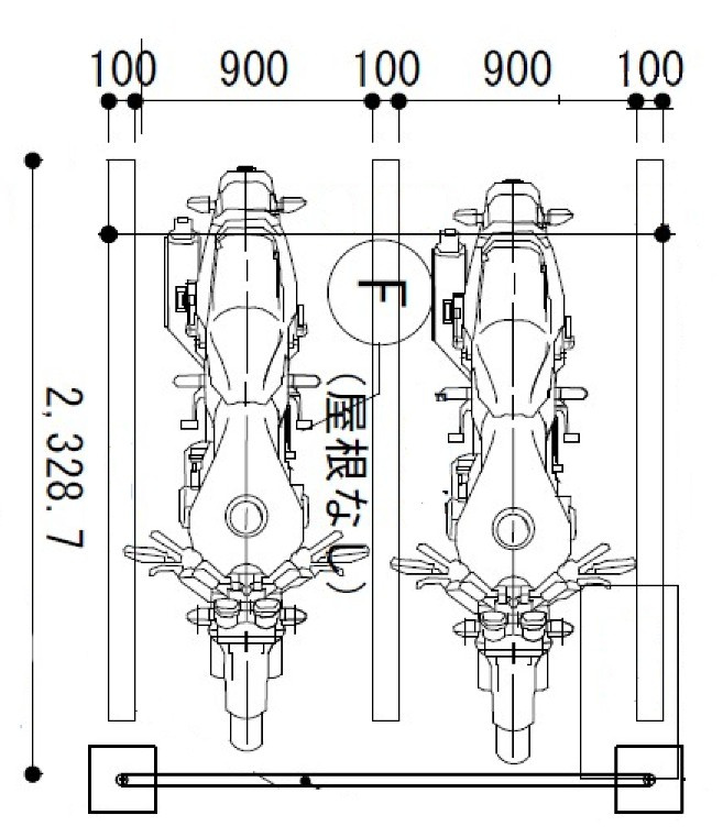 LANART蘇我のその他共用部分|バイク置き場