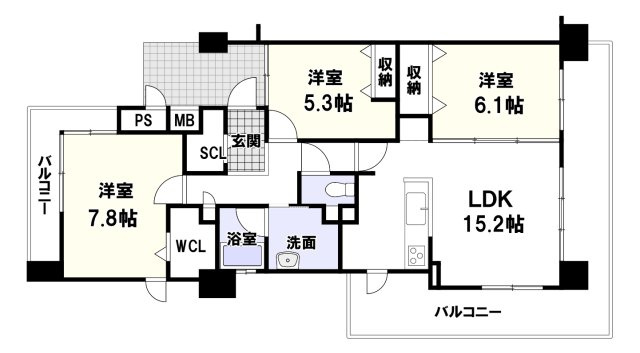 グランファーレ茨木の間取り