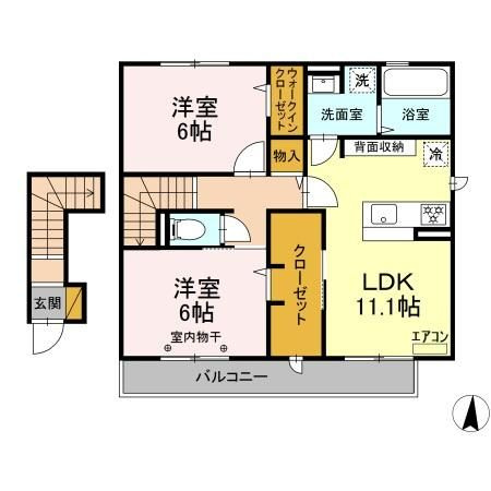 ムーンリバー　A棟の間取り
