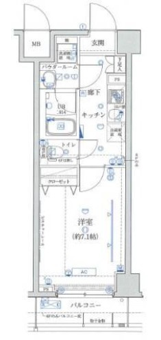 ステージグランデ生田駅前の間取り|反転の場合有