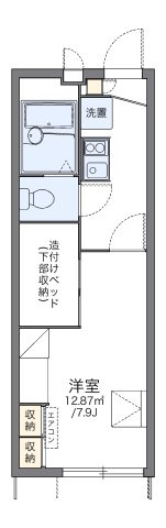 【間取り】 | レオパレス梅花 | 代表的な間取のため実際の間取とは異なる場合があります