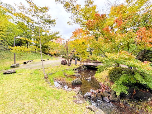 せせらぎ緑道には、その名の通りせせらぎが流れており、景観だけでなく清らかな音も楽しむことが出来ます。