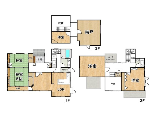 姫路市香寺町須加院/中古戸建の間取り