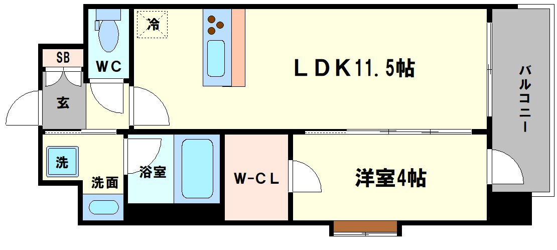 スプランディッド中之島DUEの間取り