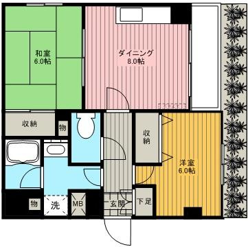 【間取り】 | ブランドール稲村